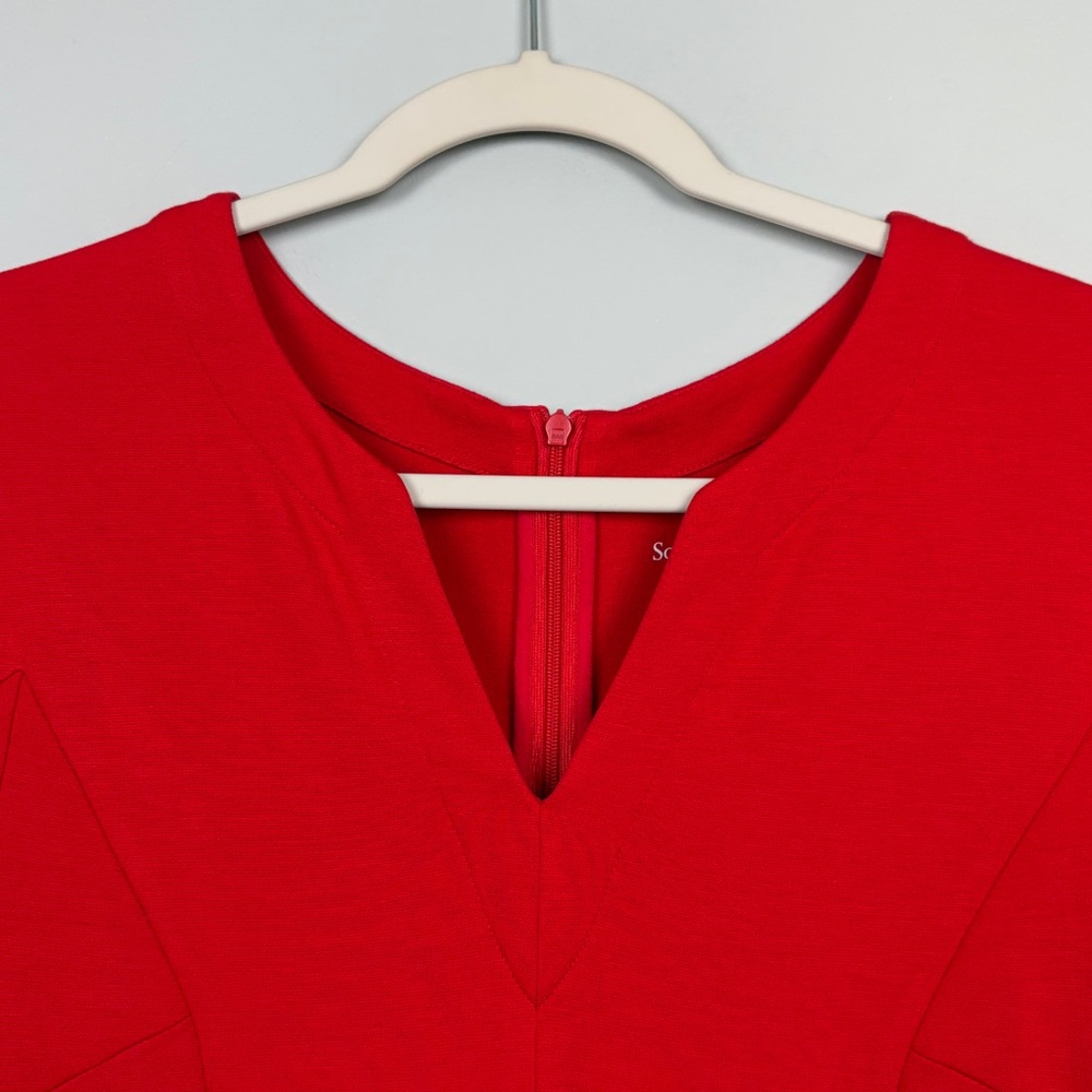 Soft Surroundings Scarletta Ponte Knit Red Maxi Dress SZ 6P - Picture 5 of 10